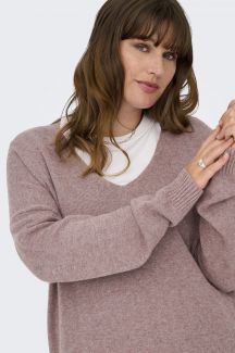 Džemprid ONLY CARMAKOMA 15267202-Rose-Brown