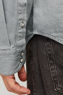 Denim shirt JACK & JONES 12138115-Light-Grey