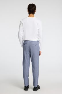 Linen trousers SELECTED 16087636-Cashmere-Blue