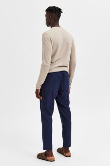 Linen trousers SELECTED 16087636-Dark-Sapphire