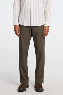 Linen trousers SELECTED 16087636-Forest-Night