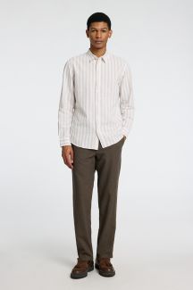 Linen trousers SELECTED 16087636-Forest-Night