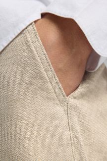 Linen trousers SELECTED 16087636-Vetiver