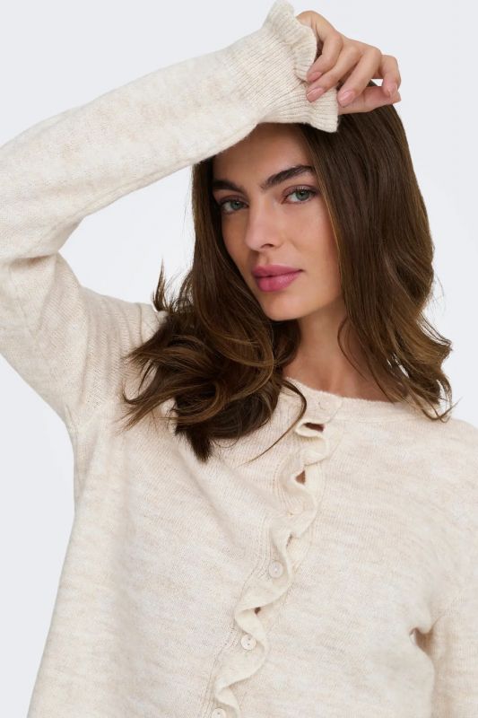 Cardigan JACQUELINE DE YONG 15363485-Birch-MELANGE